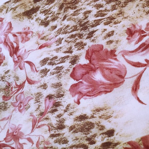 Ronni Nicole Ouida Floral Maxi Shift Dress -16 Ruffle Cap SSL Vneck Animal Pink - Picture 12 of 12